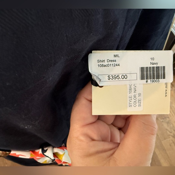 Milly Navy Shirt Dress or Jacket with Vibrant Accents or BNWT $395 - Picture 10 of 12